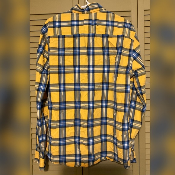 Men’s Aeropostale yellow/blue button down shirt - Picture 5 of 5